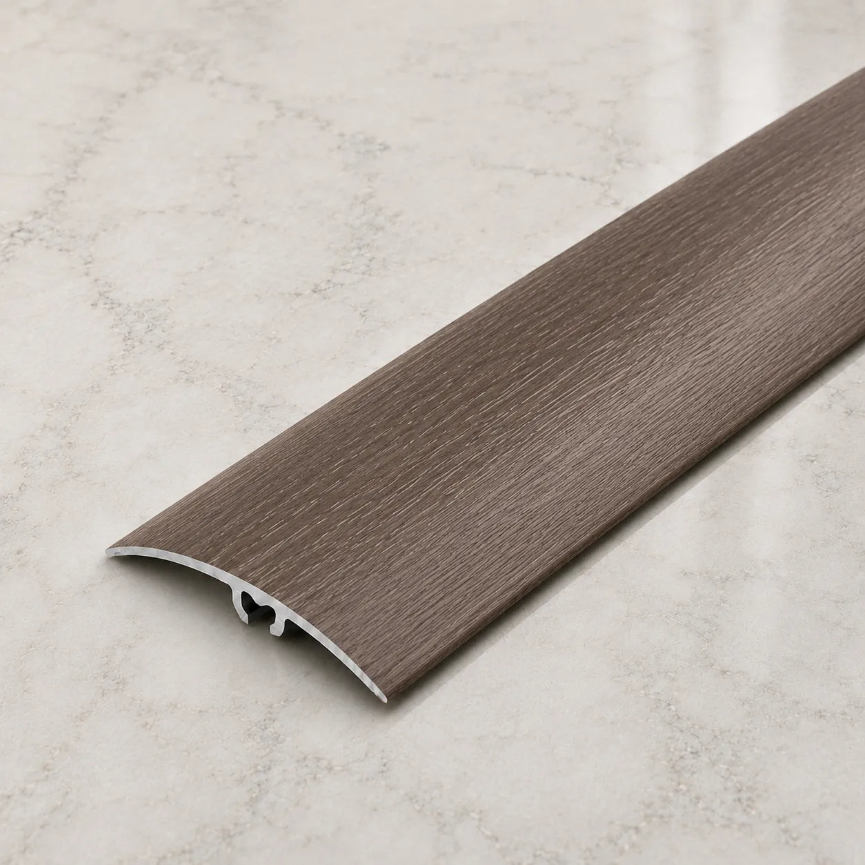 50mm Wood Effect Aluminium Door Threshold Strip in Japanese Chestnut